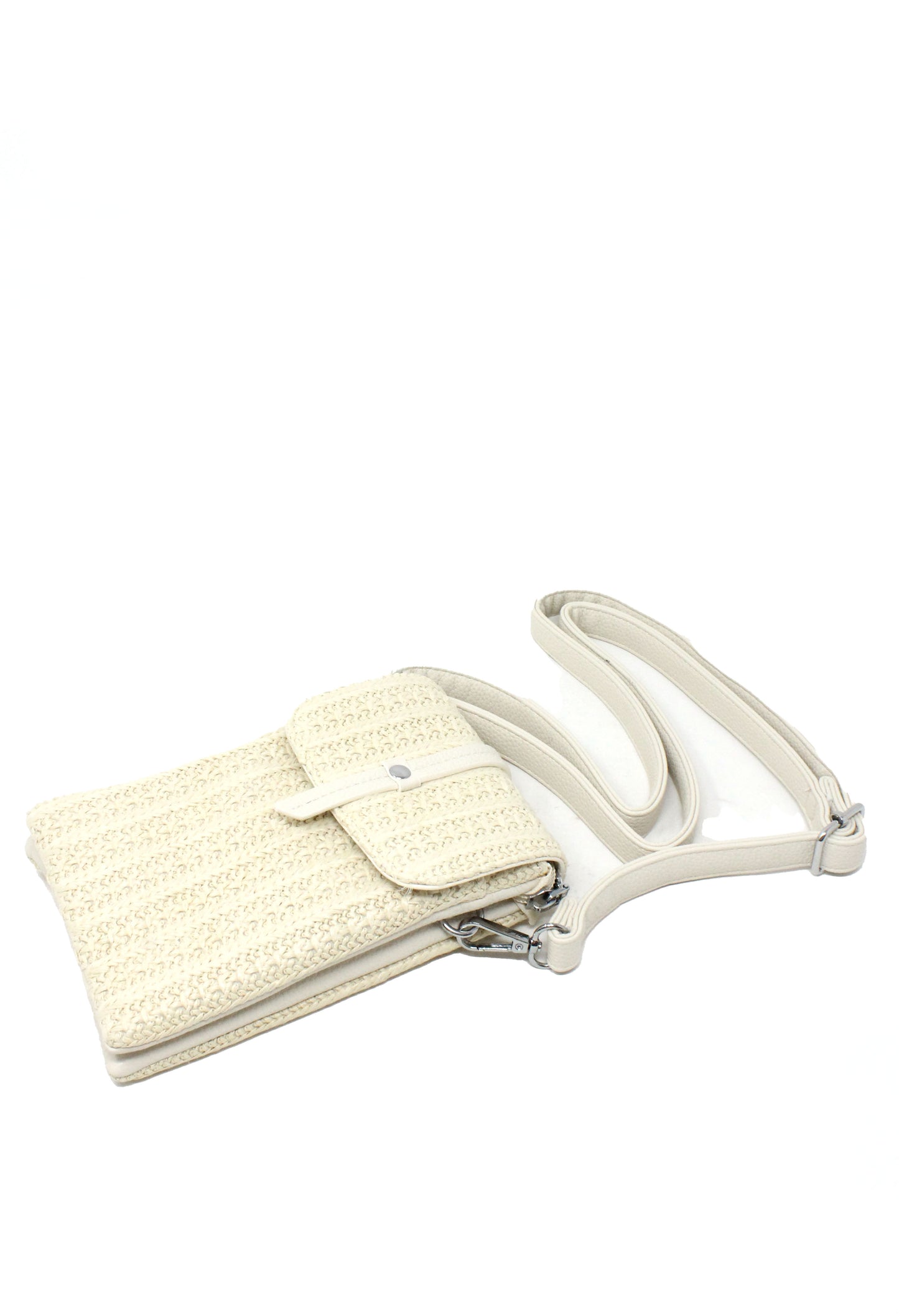 Straw Striped Crossbody Bag