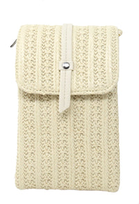 Straw Striped Crossbody Bag