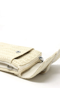 Straw Striped Crossbody Bag