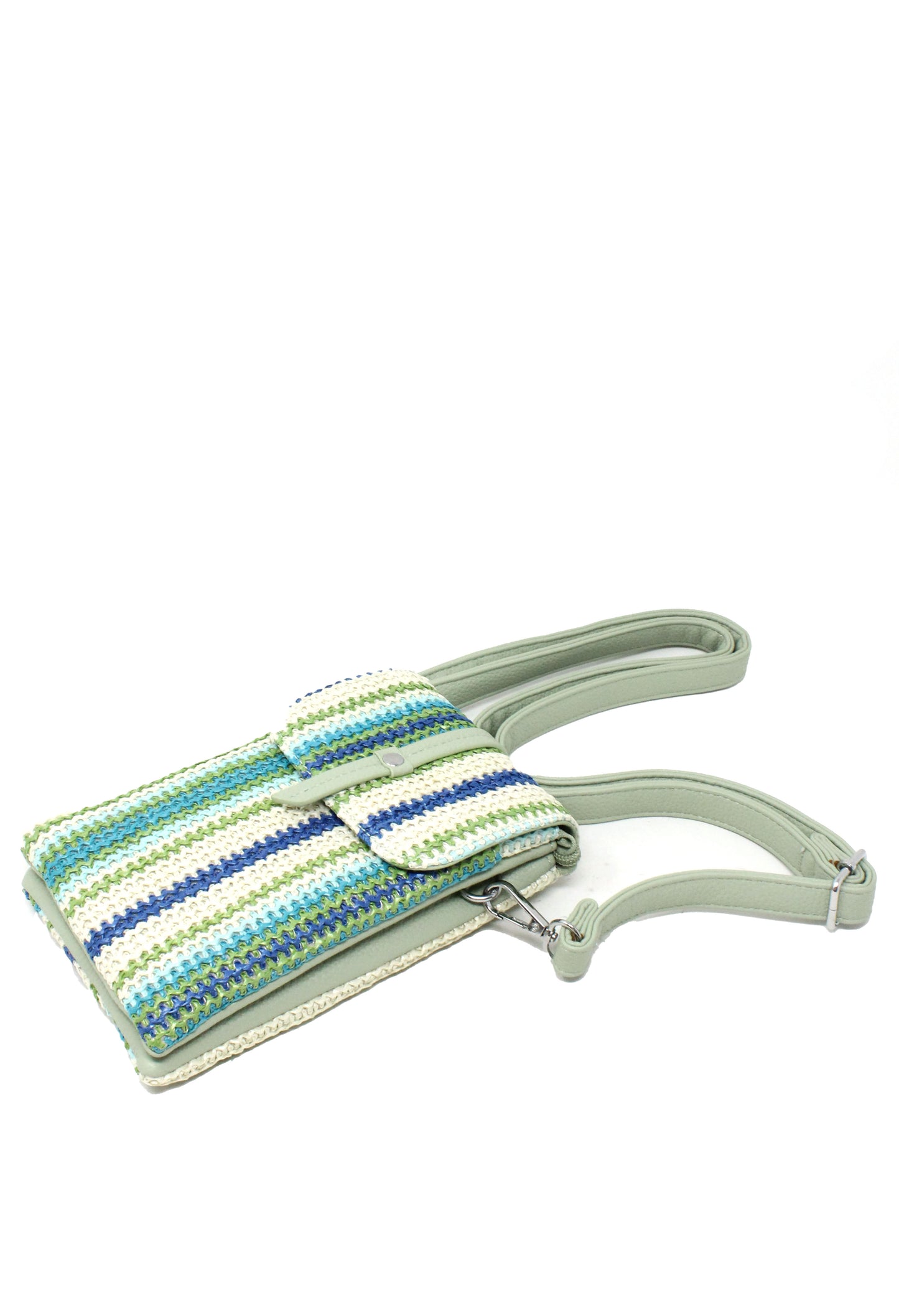 Straw Striped Crossbody Bag
