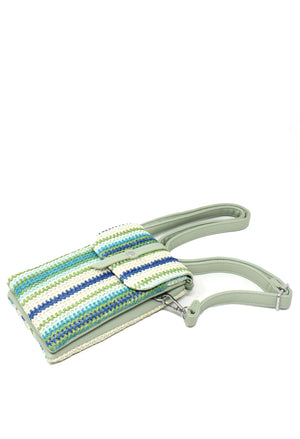 Straw Striped Crossbody Bag