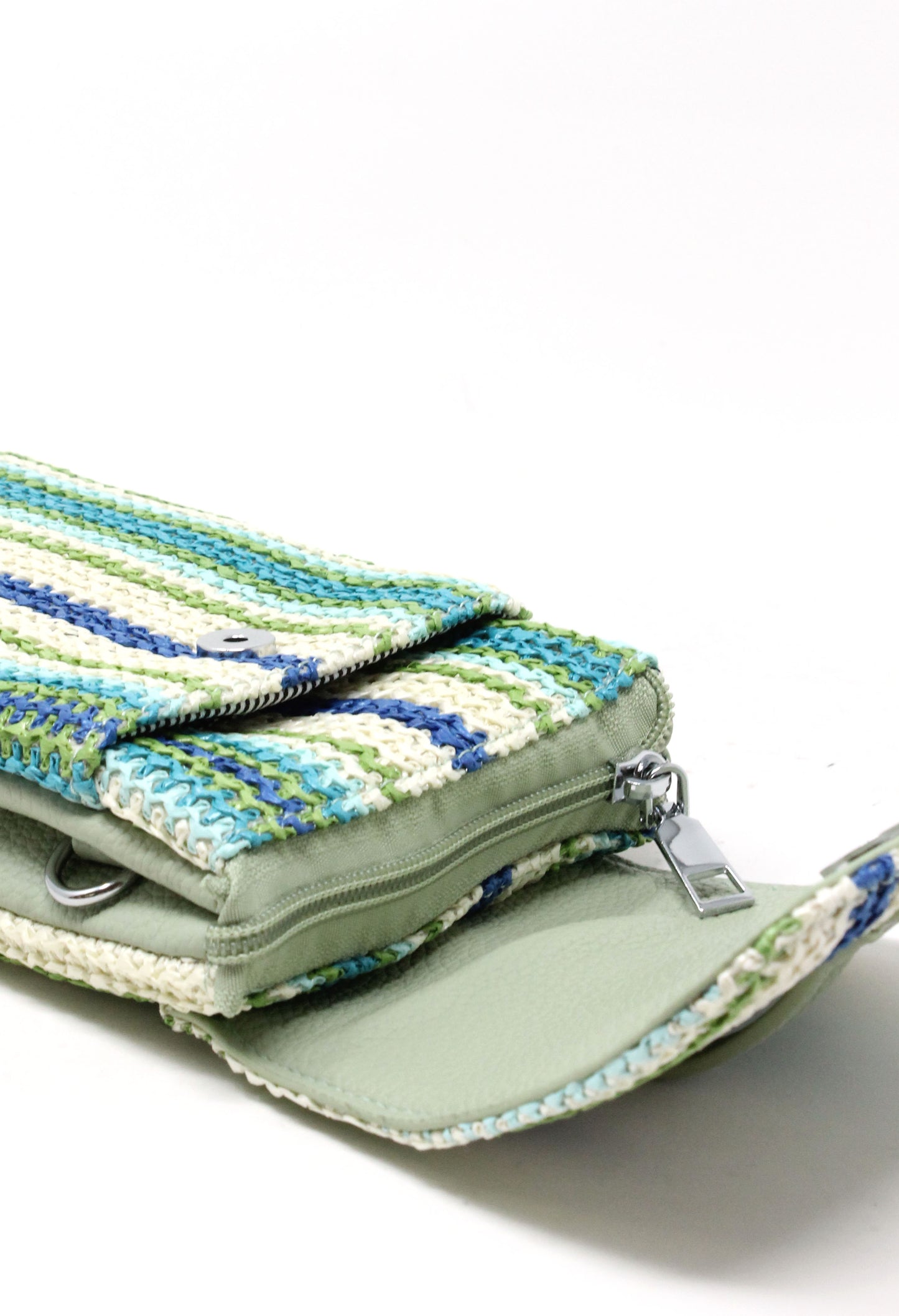 Straw Striped Crossbody Bag