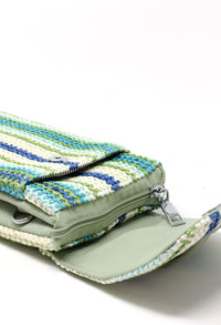 Straw Striped Crossbody Bag