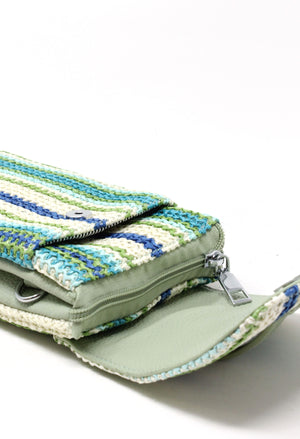 Straw Striped Crossbody Bag