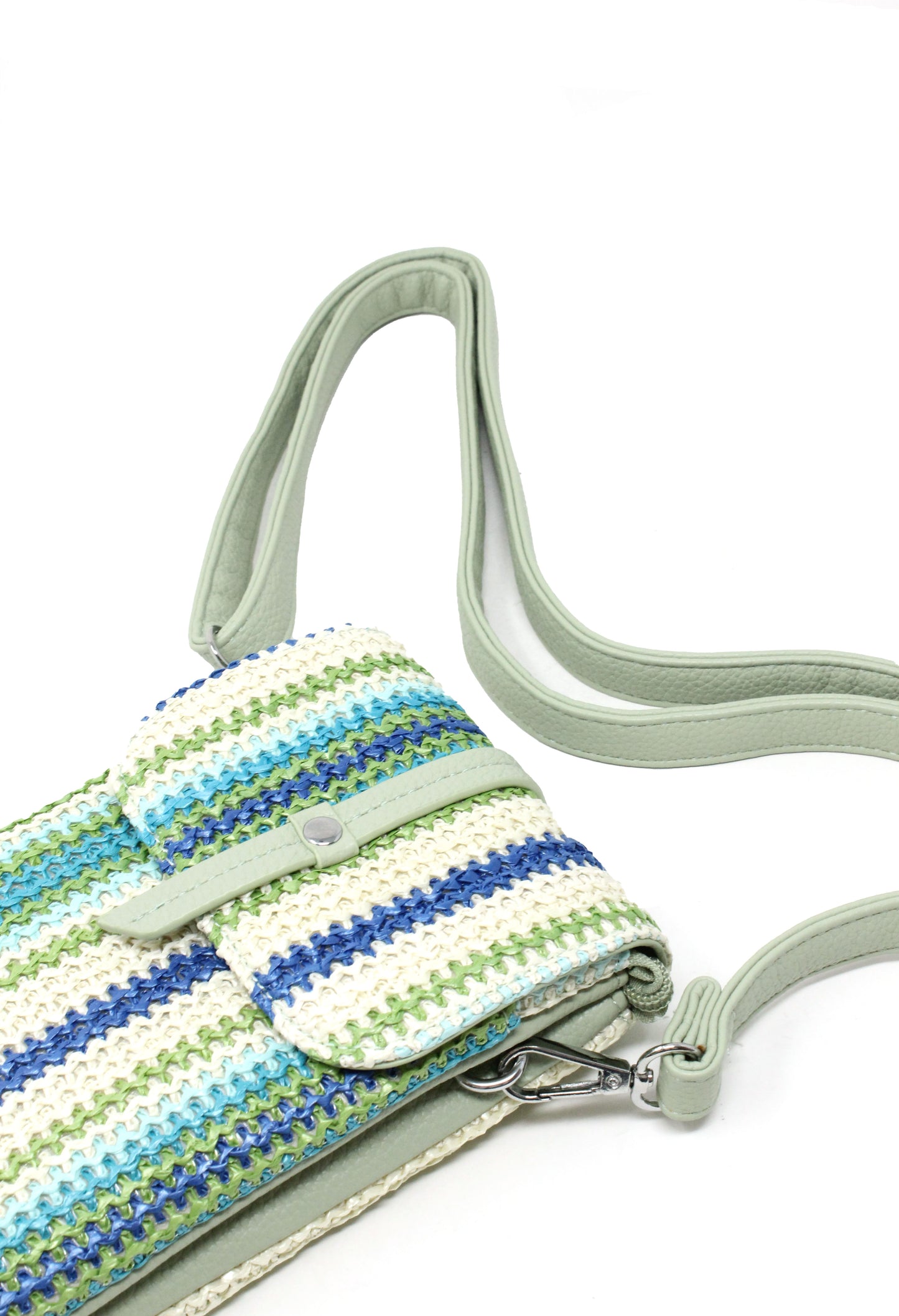 Straw Striped Crossbody Bag