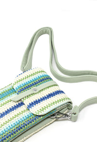 Straw Striped Crossbody Bag