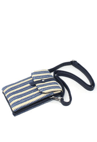 Straw Striped Crossbody Bag