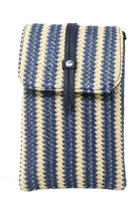 Straw Striped Crossbody Bag