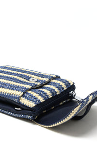 Straw Striped Crossbody Bag