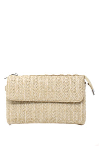 Straw Striped Mini Crossbody Bag