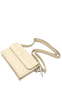 Straw Striped Mini Crossbody Bag