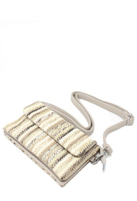 Straw Striped Mini Crossbody Bag