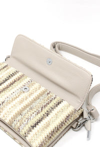 Straw Striped Mini Crossbody Bag