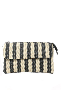 Straw Striped Mini Crossbody Bag