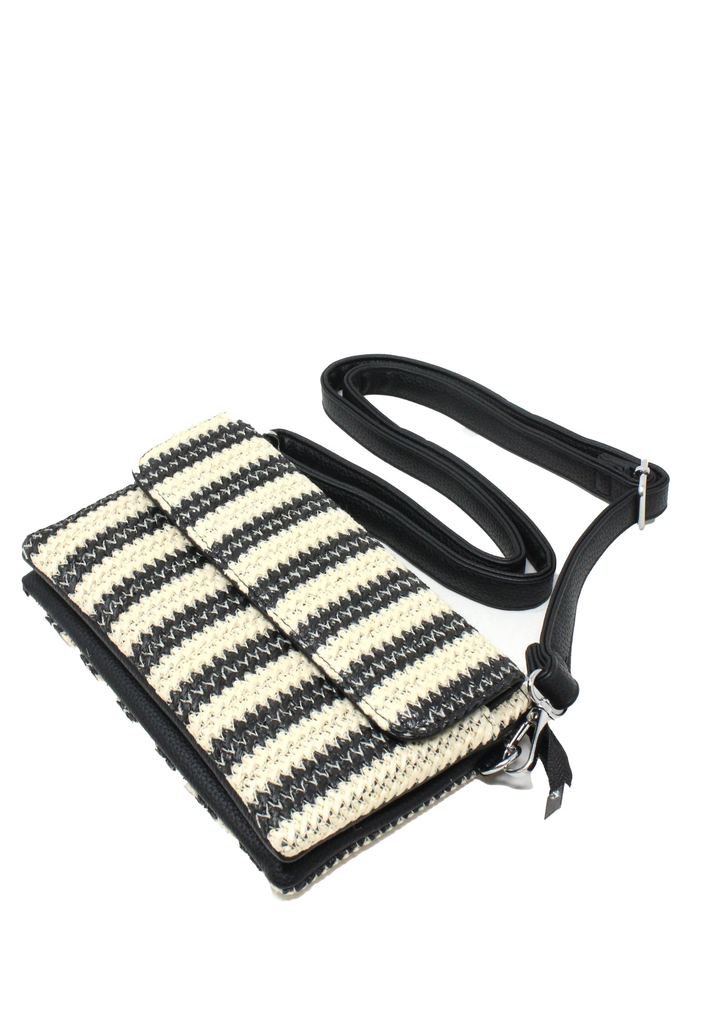 Straw Striped Mini Crossbody Bag