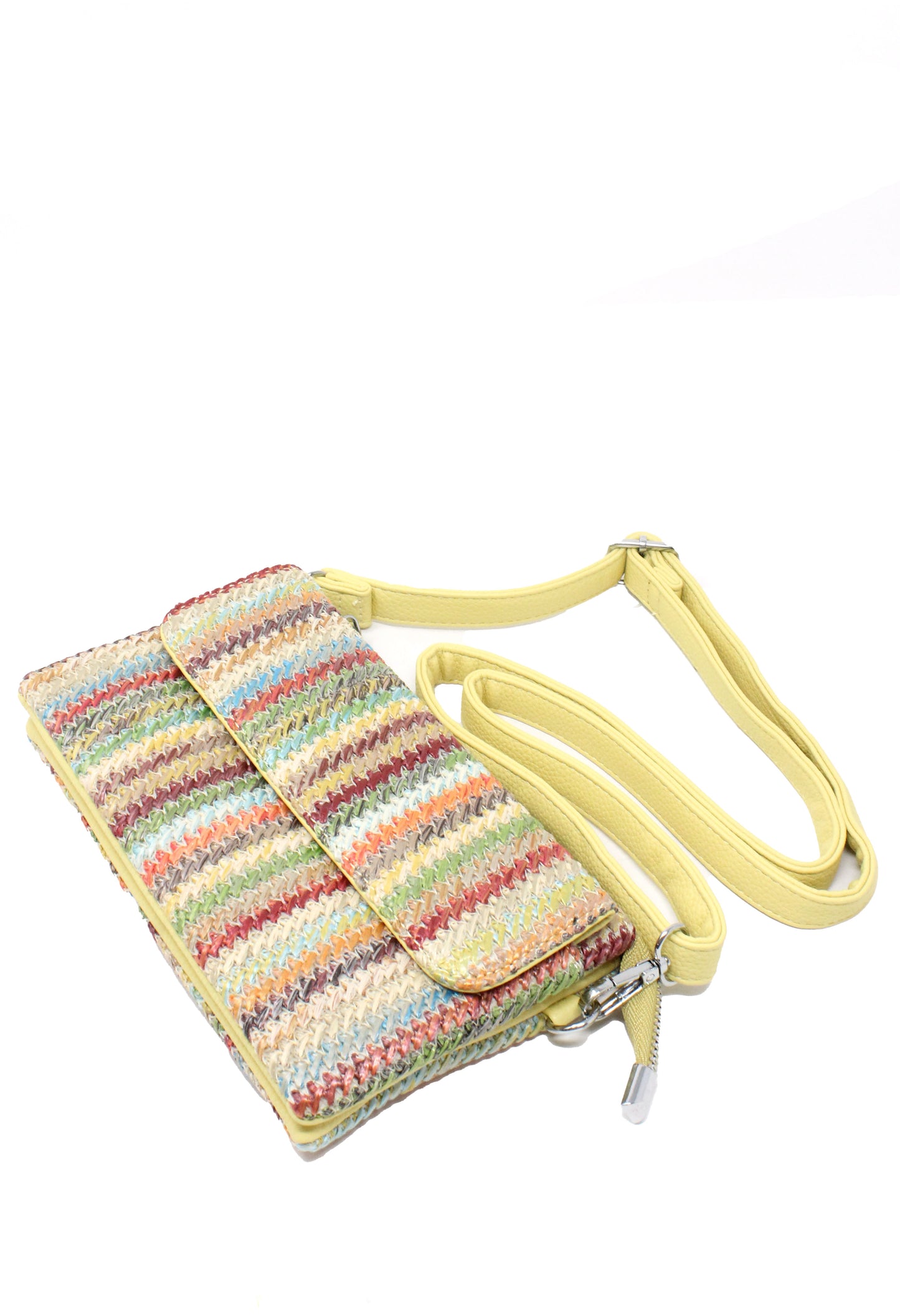 Straw Striped Mini Crossbody Bag