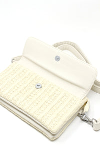 Straw Striped Mini Crossbody Bag