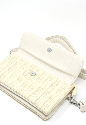Straw Striped Mini Crossbody Bag