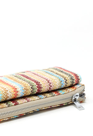 Straw Striped Mini Crossbody Bag