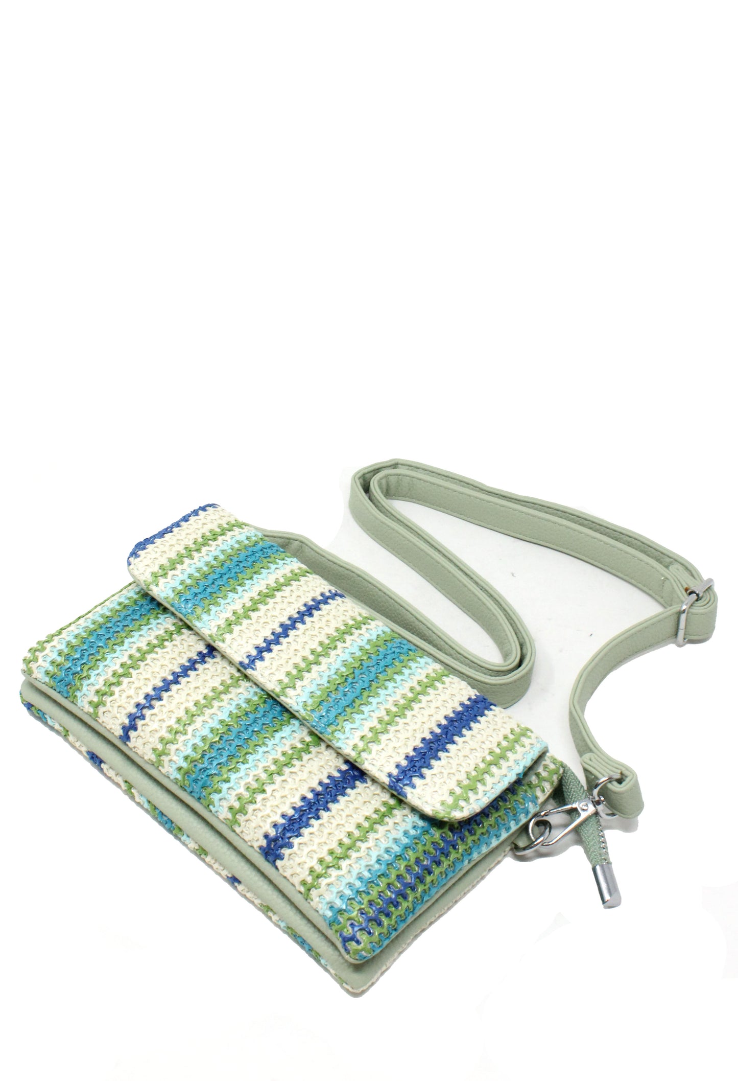 Straw Striped Mini Crossbody Bag