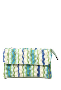 Straw Striped Mini Crossbody Bag