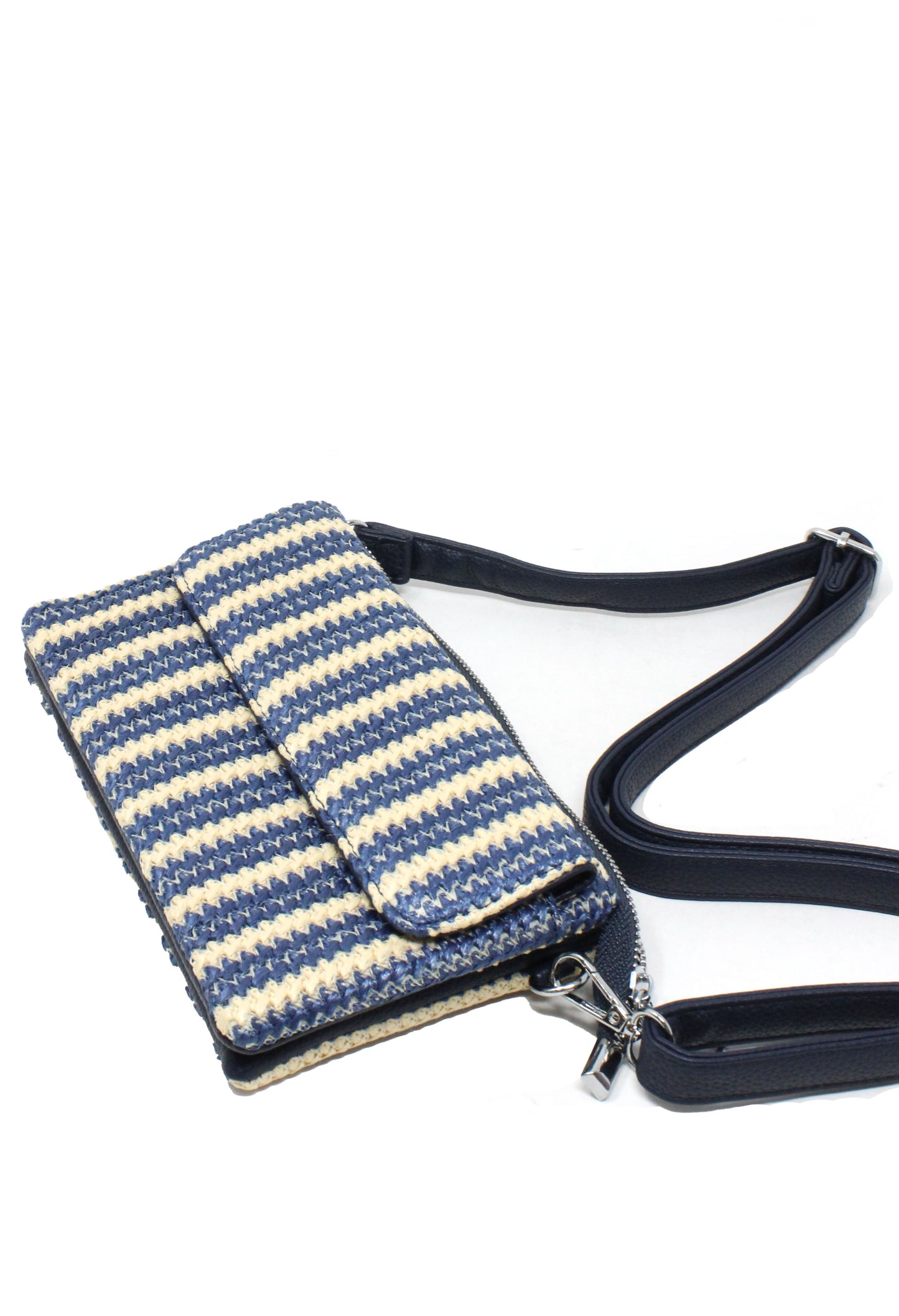 Straw Striped Mini Crossbody Bag