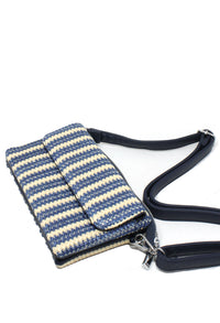 Straw Striped Mini Crossbody Bag