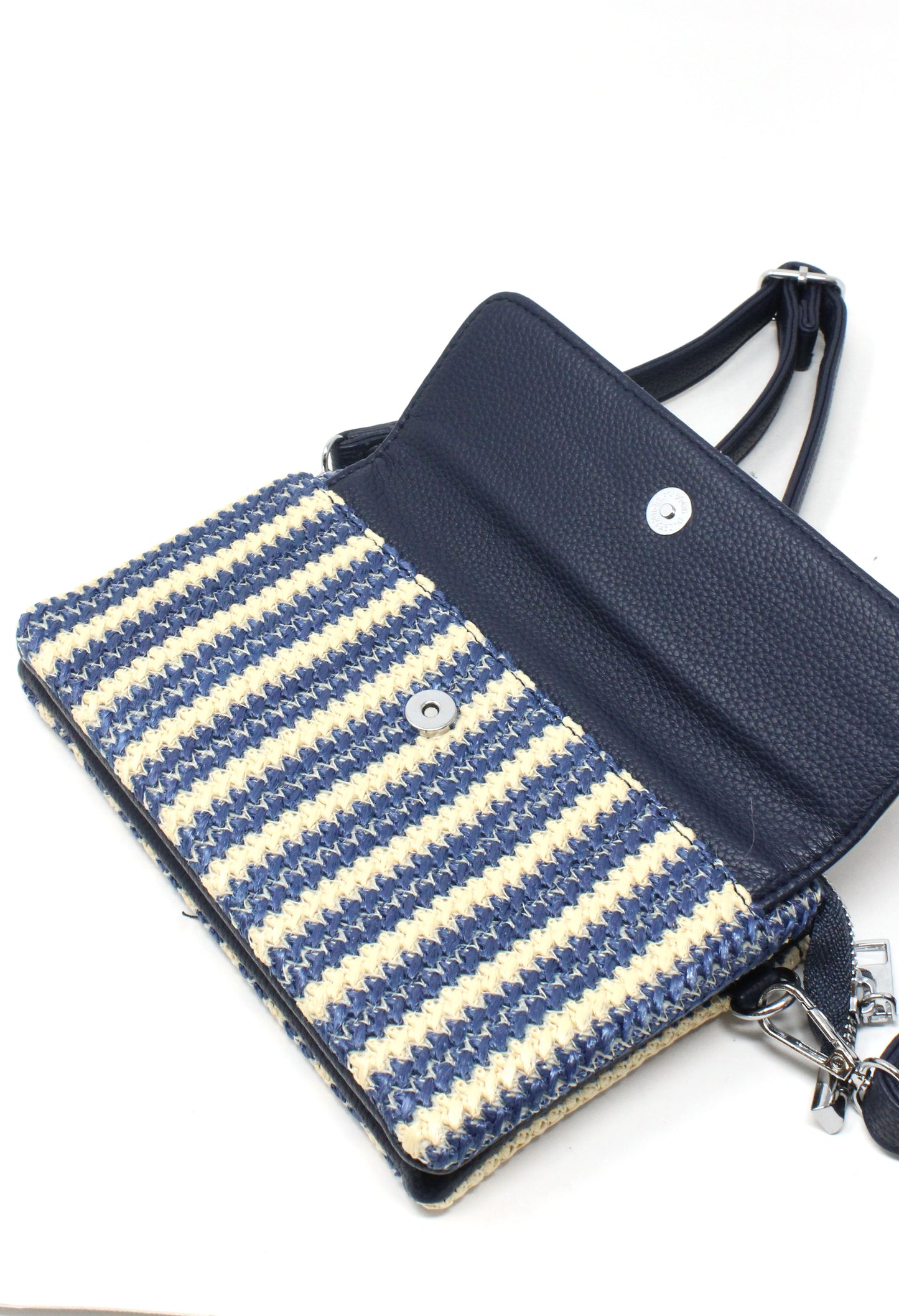 Straw Striped Mini Crossbody Bag