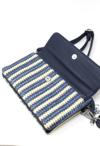 Straw Striped Mini Crossbody Bag