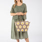 Crochet Knit Daisy Tote Bag