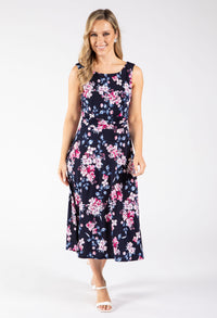 Floral Sleeveless Midi Dress