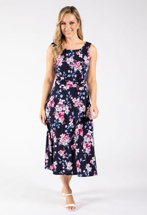 Floral Sleeveless Midi Dress