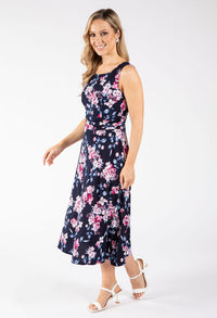 Floral Sleeveless Midi Dress