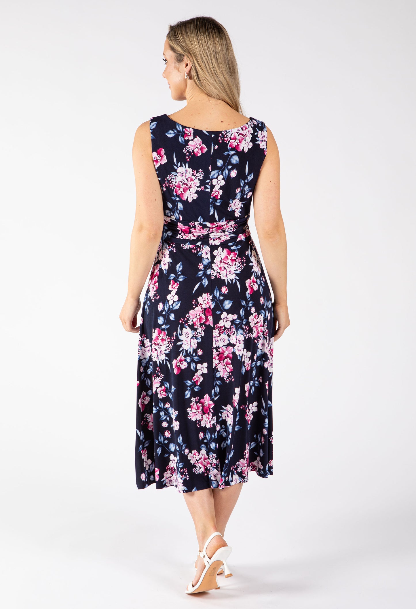 Floral Sleeveless Midi Dress