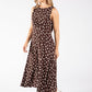 Polka Dot Sleeveless Midi Dress