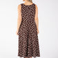 Polka Dot Sleeveless Midi Dress