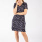 Floral Print Tiered Plisse Dress