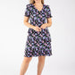 Floral Print Tiered Plisse Dress