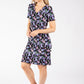 Floral Print Tiered Plisse Dress