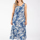 Palm Print Midi Dress