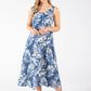 Palm Print Midi Dress