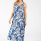 Palm Print Midi Dress