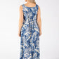 Palm Print Midi Dress