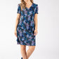 Floral Print Tiered Plisse Dress