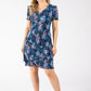 Floral Print Tiered Plisse Dress