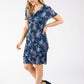 Floral Print Tiered Plisse Dress