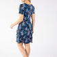 Floral Print Tiered Plisse Dress