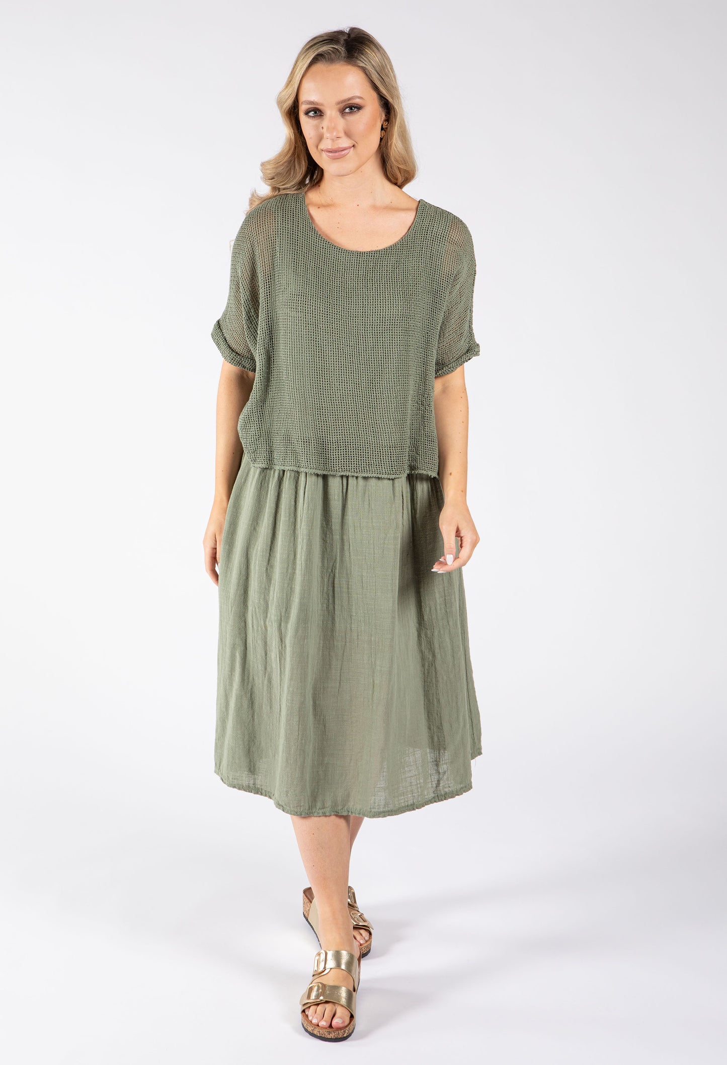 2 in 1 Summer Midi Dress
