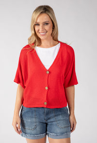 Cropped Knit Cardigan