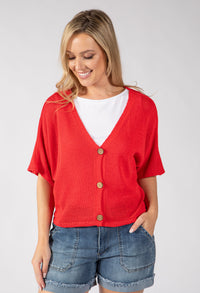 Cropped Knit Cardigan
